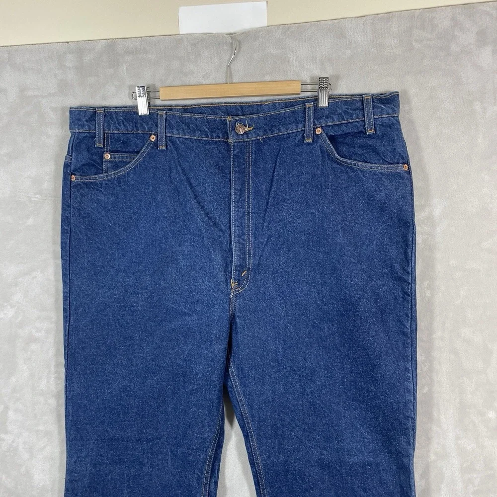 Vtg Levis Orange Tab 517 Jeans Mens 46x32 (fit 44x32) Bootcut USA 90s DARK Wash